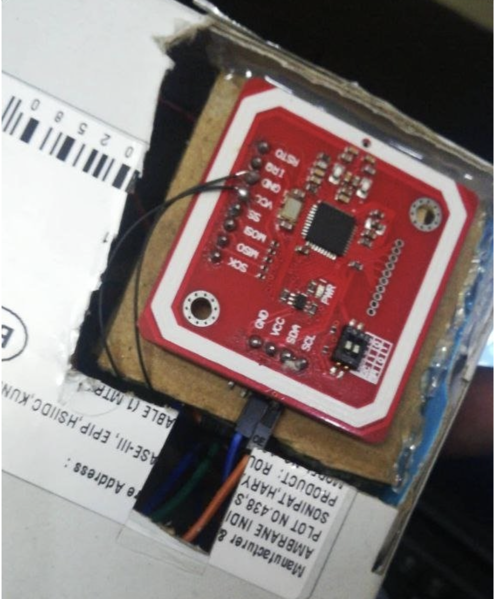 Close-up of the wiring